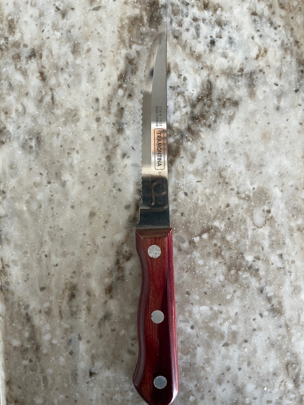 Tramontina Red Wood Handle Paring Knife